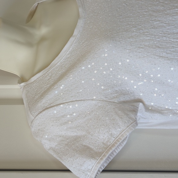 EUC vintage Christopher & Banks Sparkle Tee Shirt - Picture 3 of 10